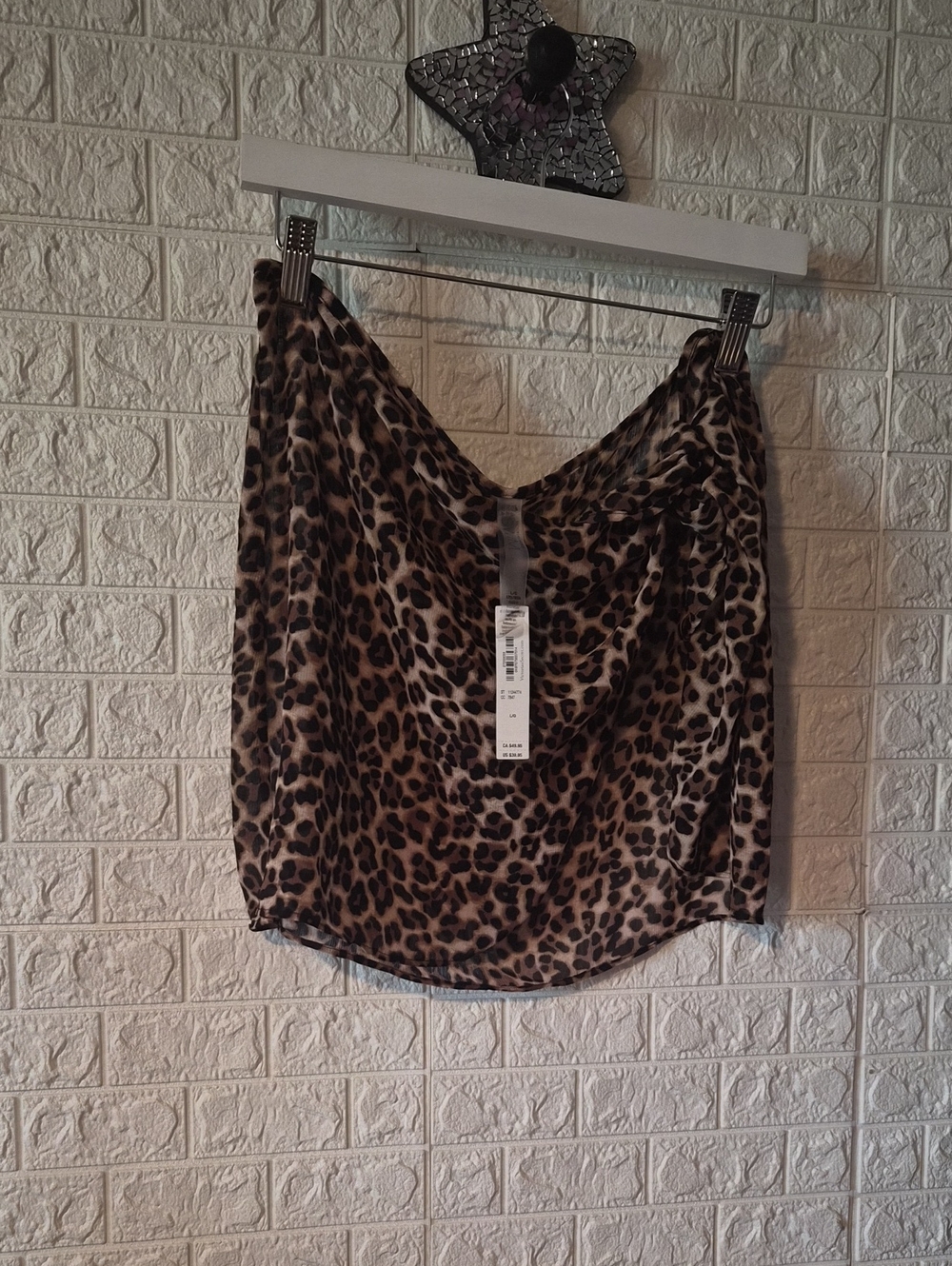 Victoria's Secret Leopard Print mesh tie swim cover - Brown